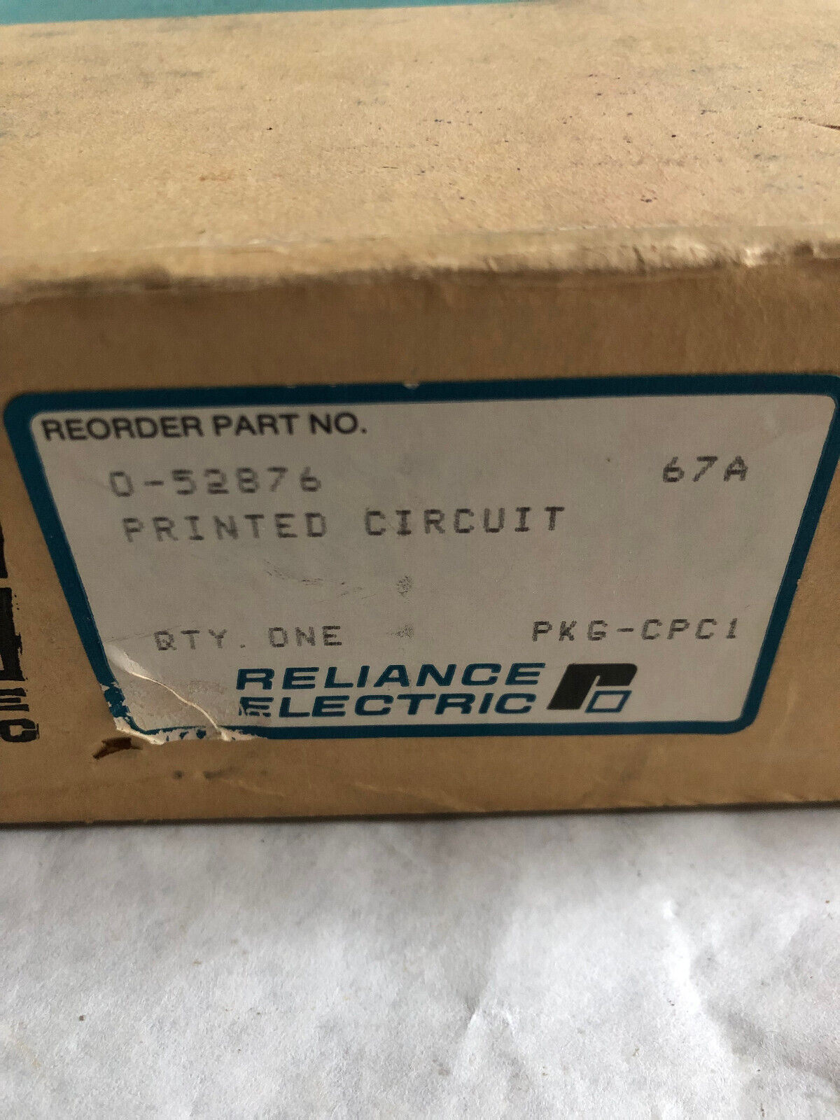 New Reliance Electric 0-52876,Vtga,D.C.Disable,Pkg-Cpc1,Reliance Cpc1,Cx