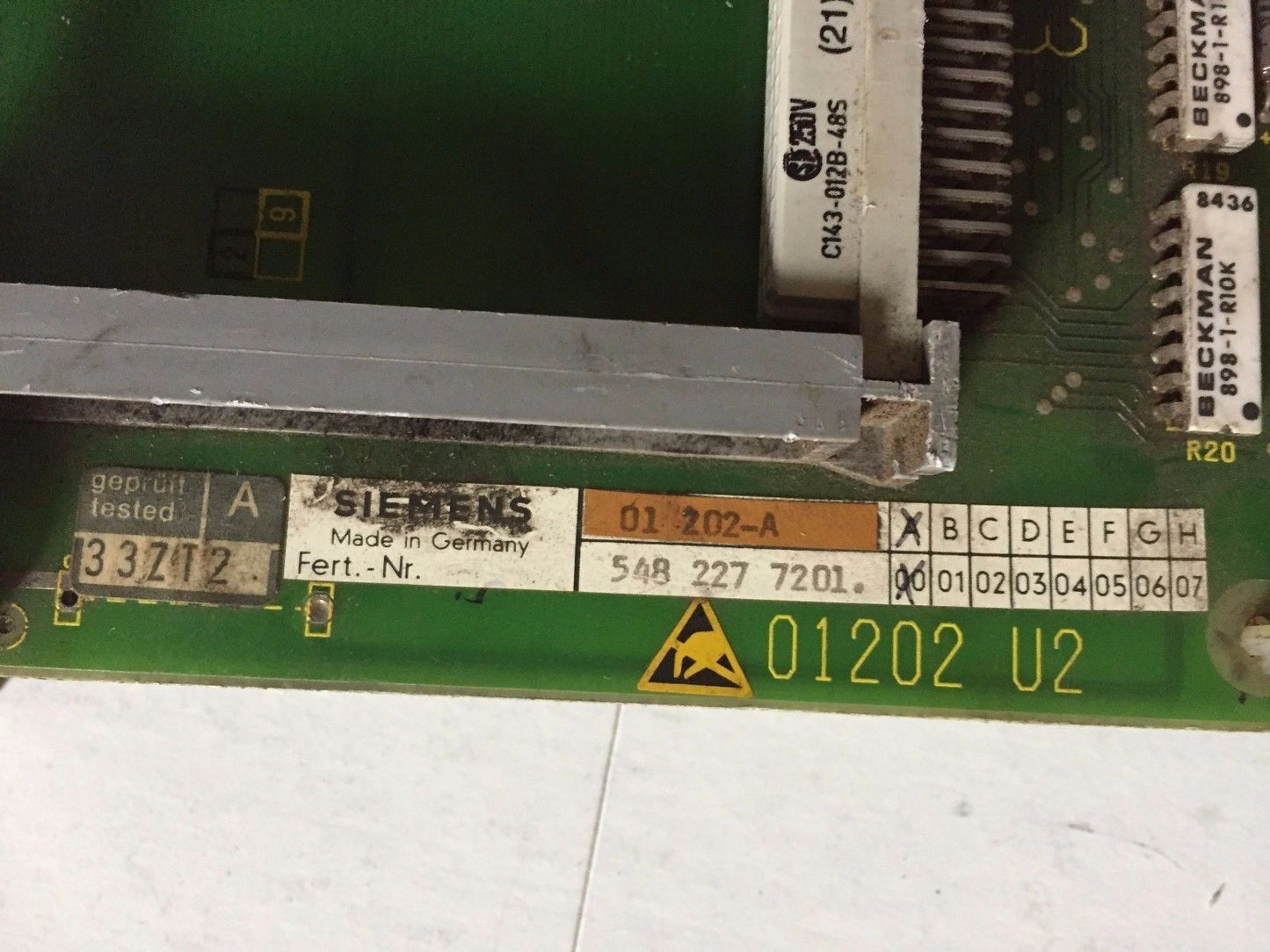 Siemens 6 Es5 921-3Wb12 Cpu Module W/ Memory Card Slots 6Es59213wb12,Es