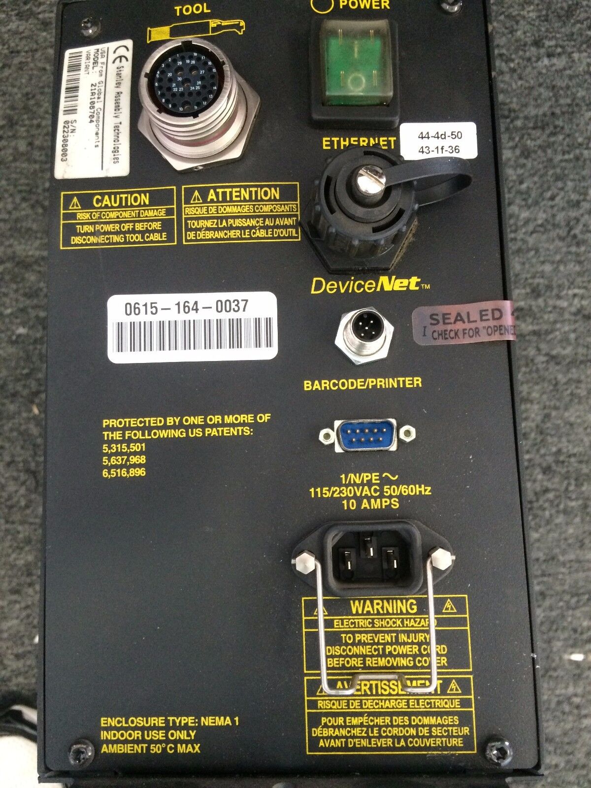 Stanley 21A108704 Nutrunner Torque Controller 44-4D-50 Stanley Z1a108704,Bh,Fi