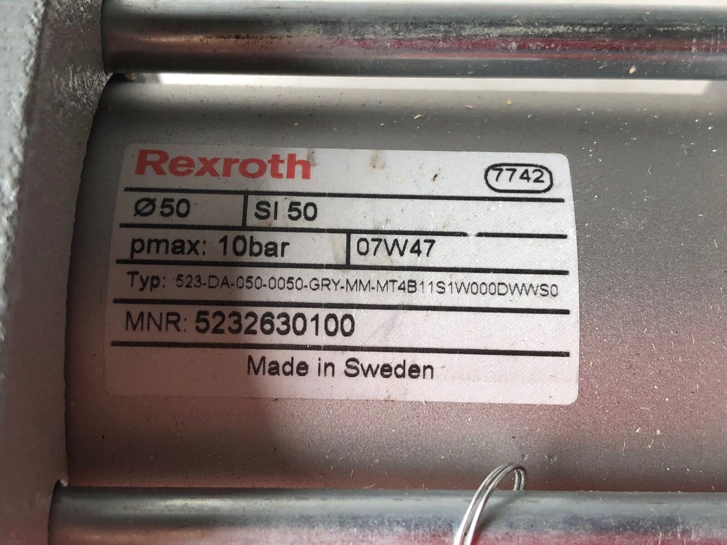 Rexroth 523-Da-050-Gry-Mm-Mt4b11s1-W000dwws0 Pneumatic Cylinder 5232630100,Ax