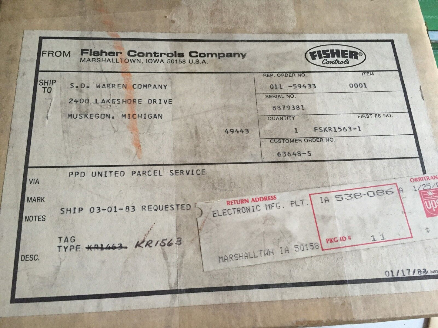 New Fisher Kr1563,Relay Module,106793,031082,Plc Board,Cw