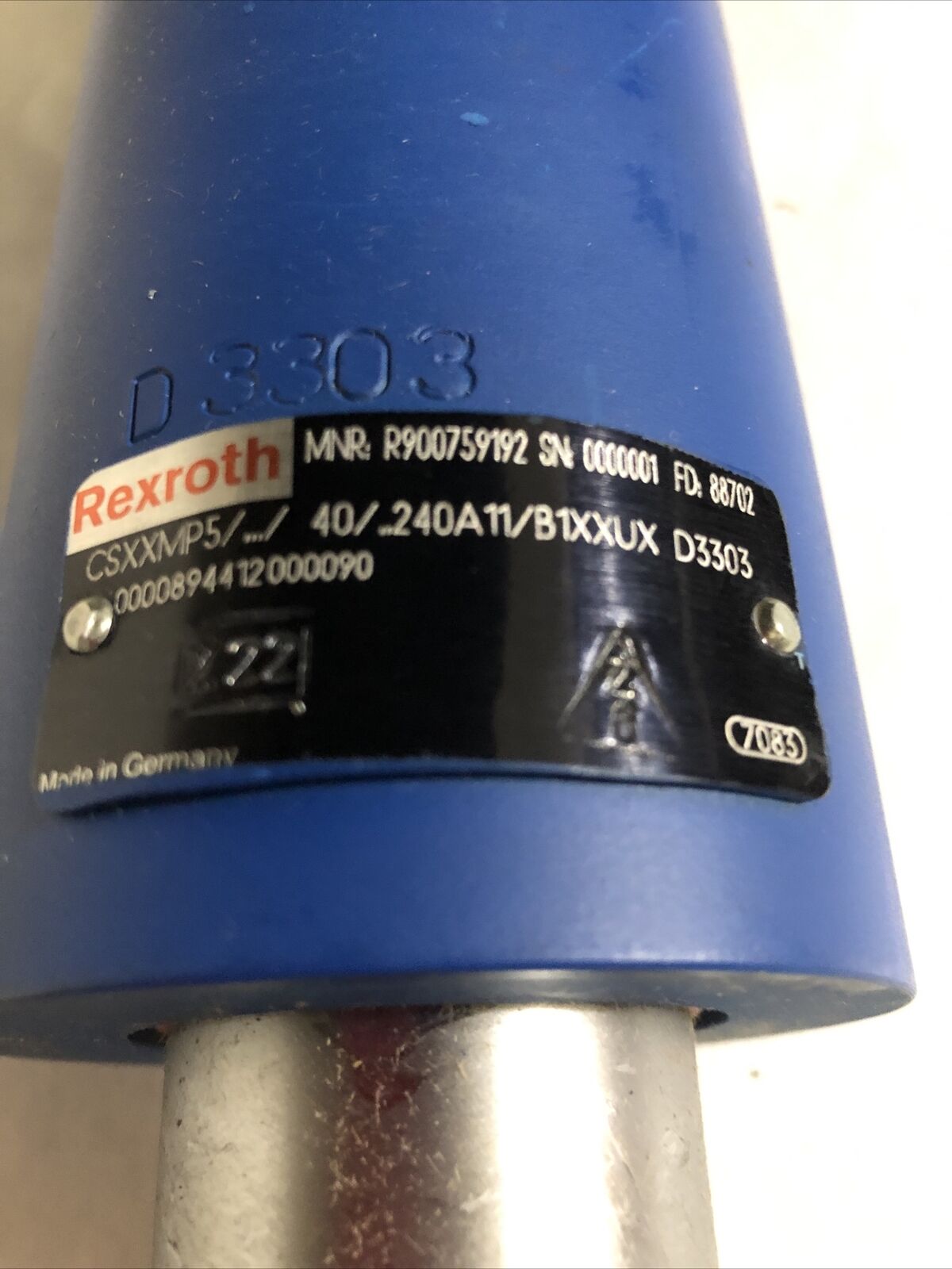 New Rexroth R900759192 Hydraulic Cylinder,Csxxmp5/ /40/240A11/B1xxux D3303,Bn