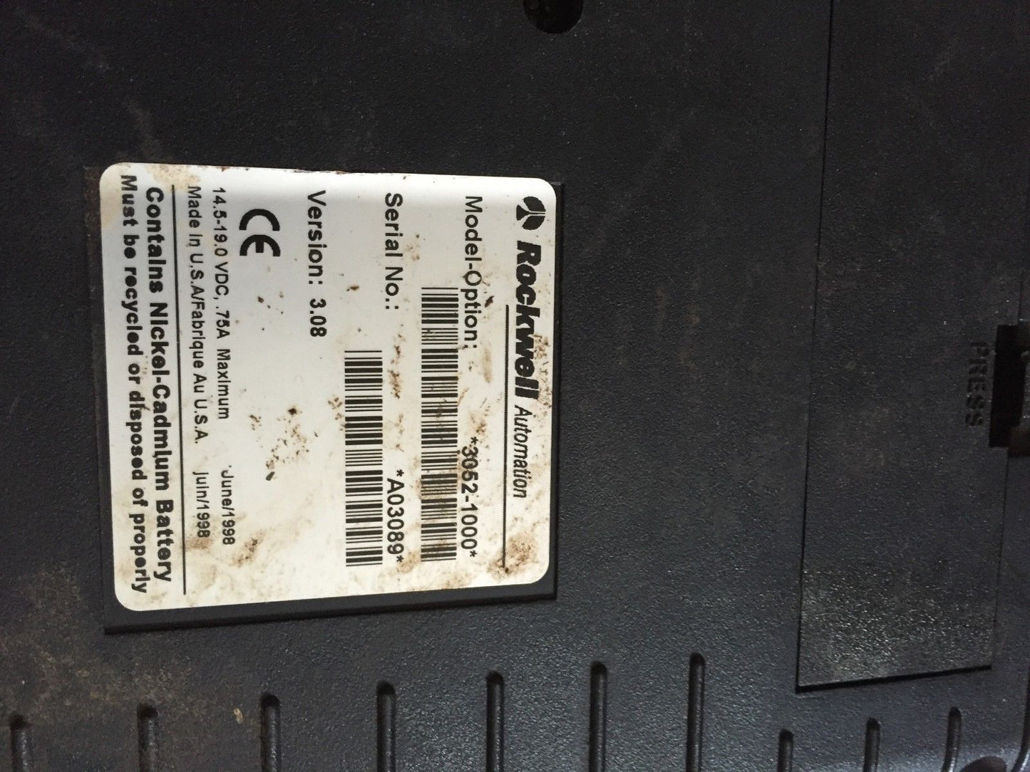 Rockwell 3052-1000 Allen Bradley Keyboard Datamyte,Ev