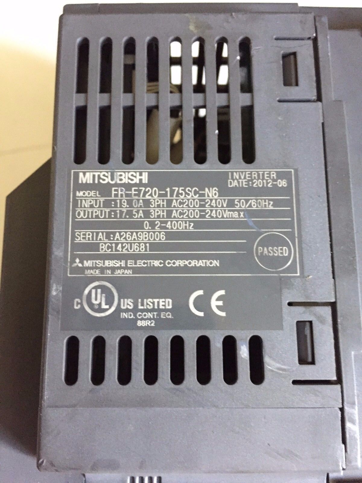 Mitsubishi Fr-E720-175Sc-N6,E700 Safety Inverter,17.5A,200-240V,Fr-E720-175Sc,Be
