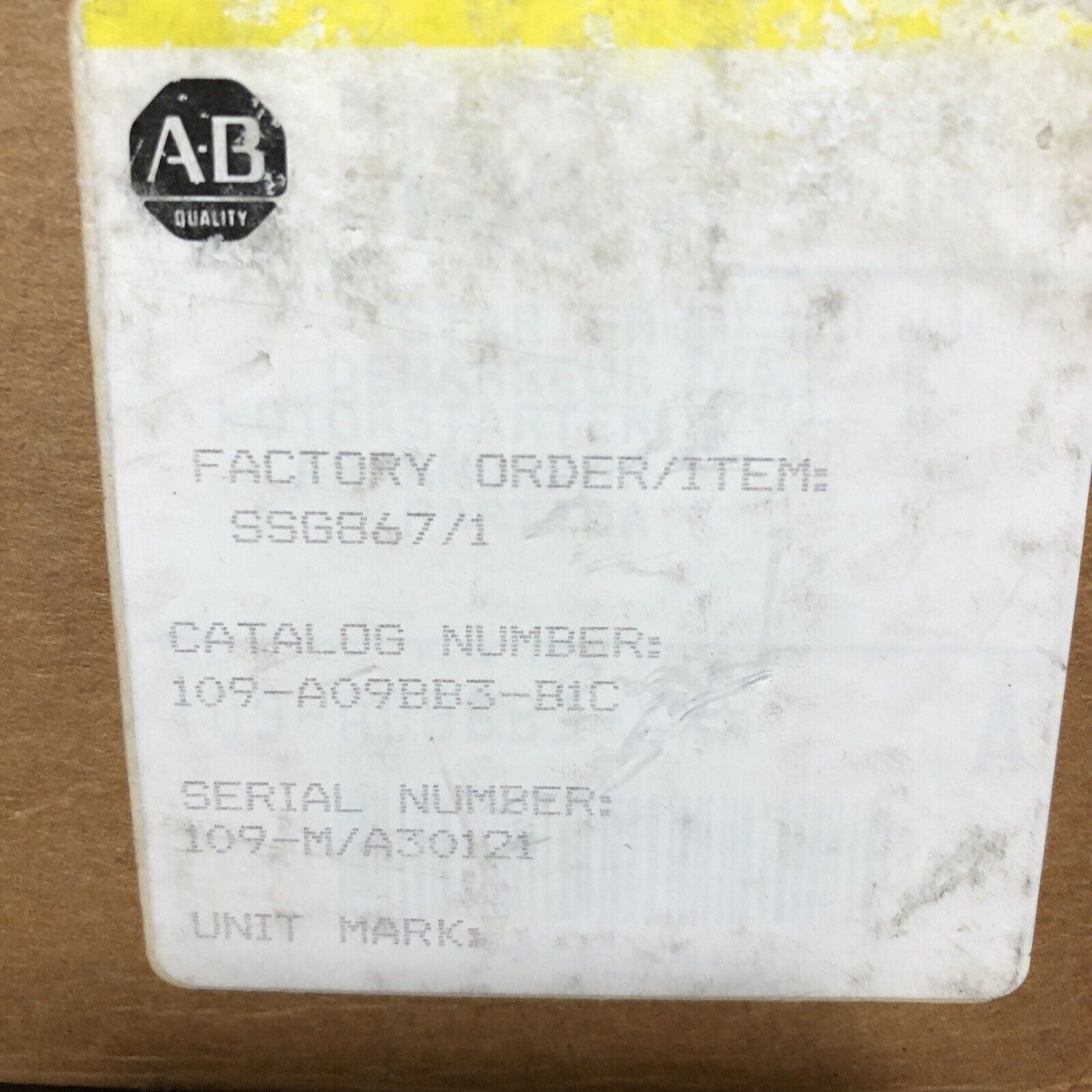 New 109-A09bb3-B1c Starter,Smp-2, 100-A09nb3 480V 3-Pole, 9A,Bd