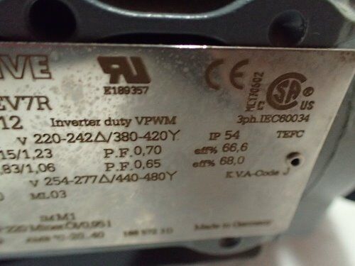 Sew Eurodrive Fvz37 Drs71s4 Motor 0.37Kw,Fvz37 Drs71s4/Tf/Ev7r Motor,Ck