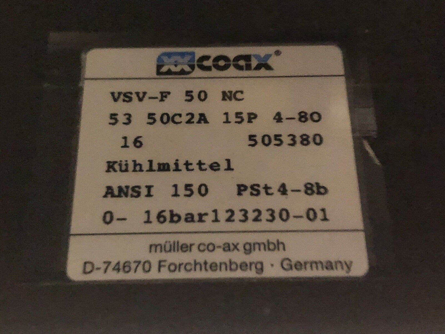 Co-Ax Vsv-F 50 Nc 53 50C2a 15P 4-80 16E Solenoid Valve 2" Muh-Zp-D-1-24G,Ex