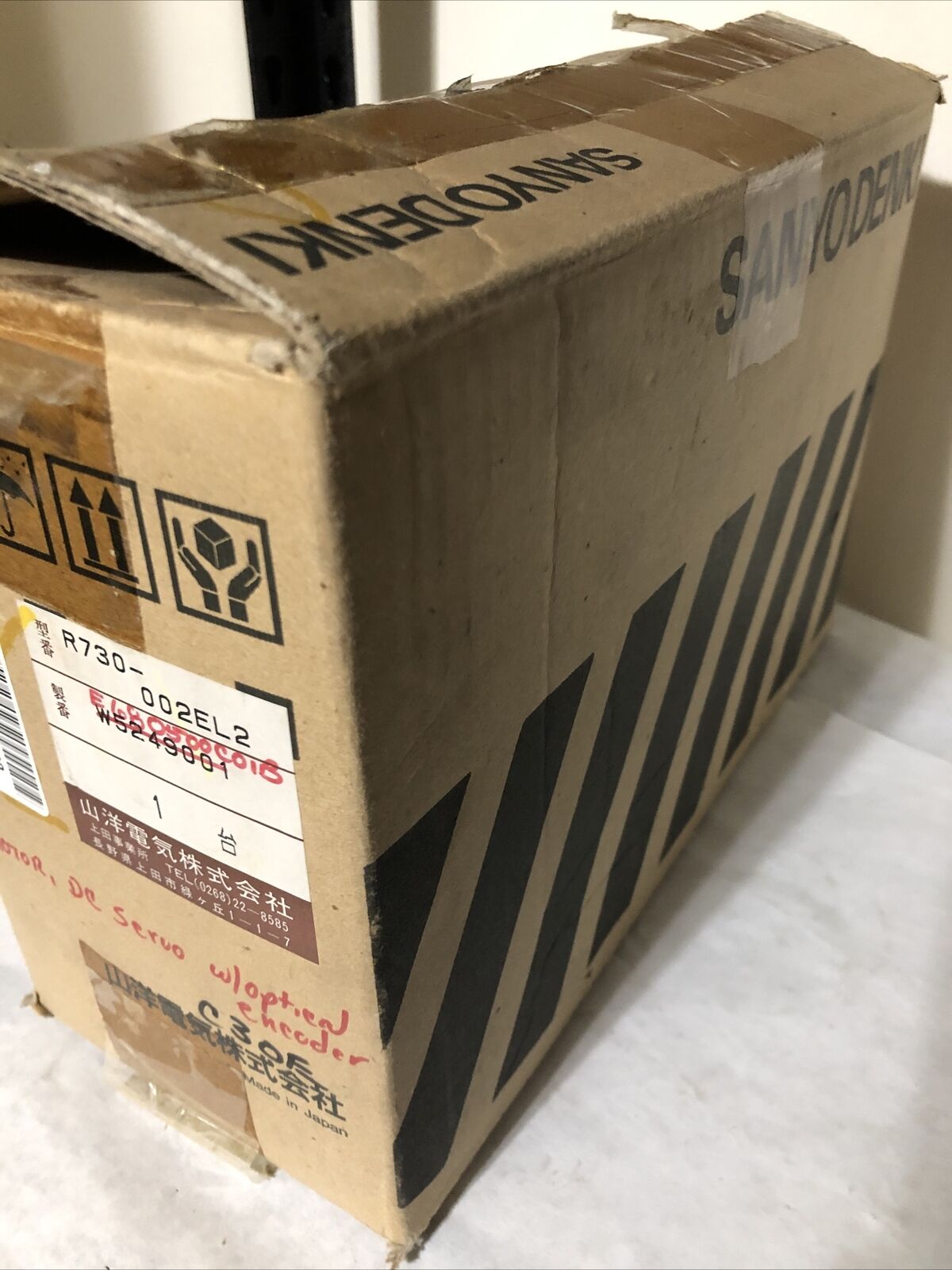 New Sanyo Denki R730-002El2 Dc Servo Motor,Super R,E680500c01b Optical,Fc