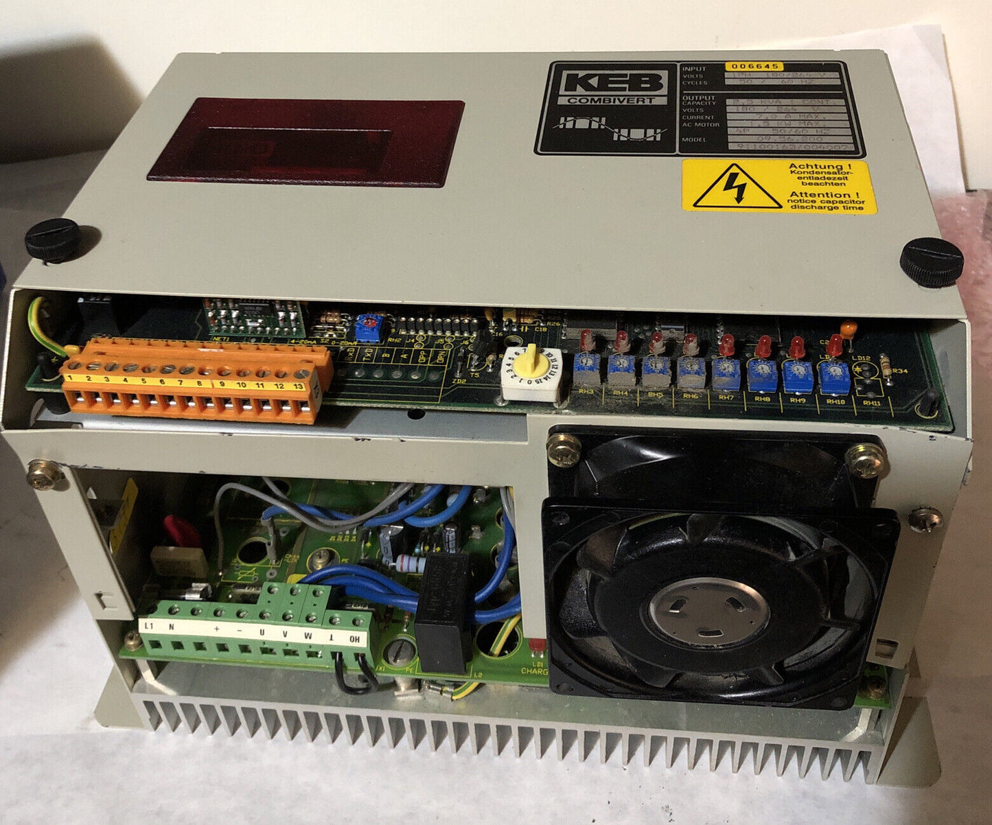 Keb Combivert 09.56.200,1.5 Kw Max,7.0A, 91100158/004007, Bcz5/120C/010B,Bv