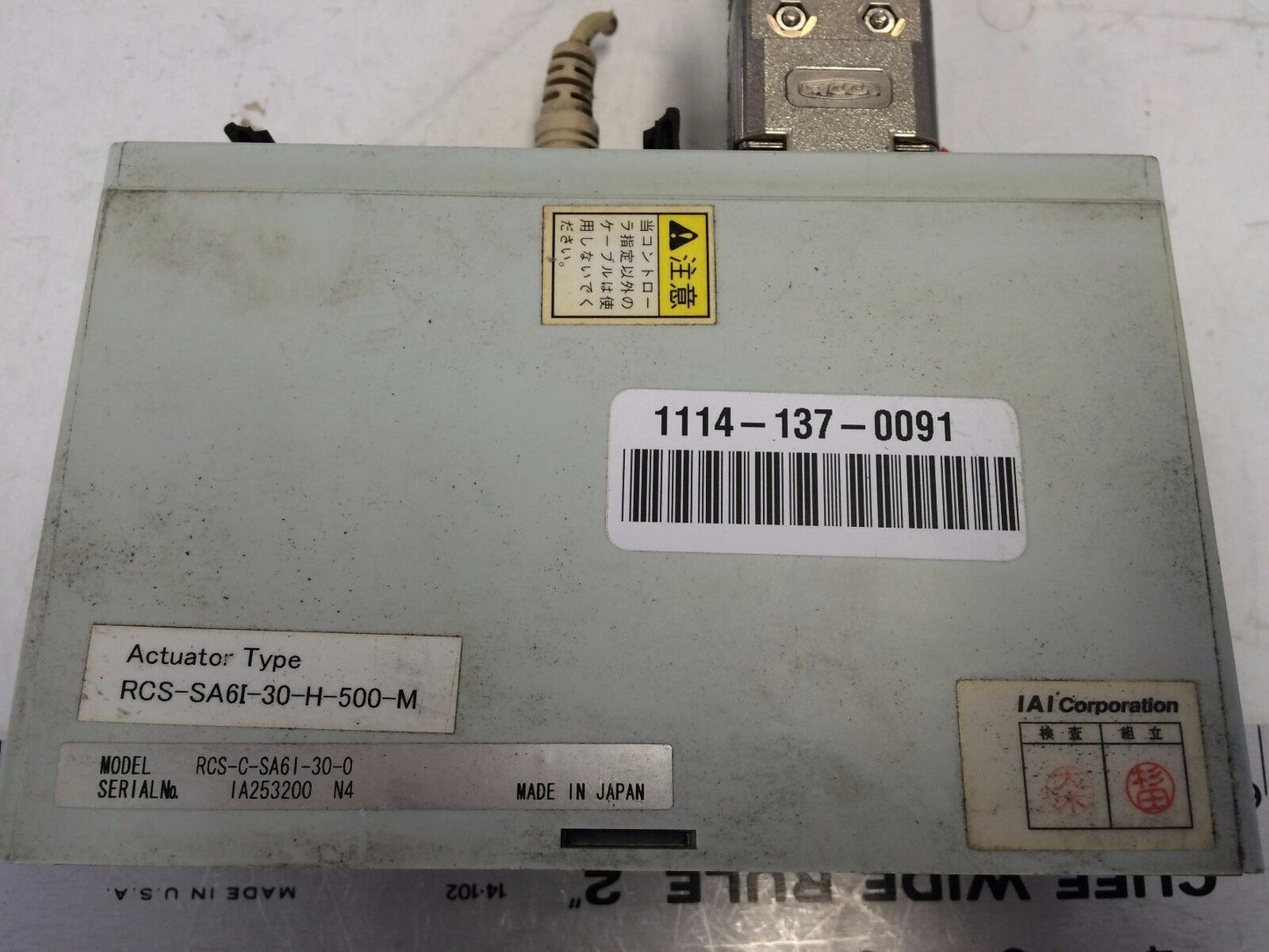 Robo Cylinder Rcs-C-Sa6i-30-0,Rc Rcs-C-Sa61-30-0,Rcs-Sa6i-30-H-500-M,Iai,Cu