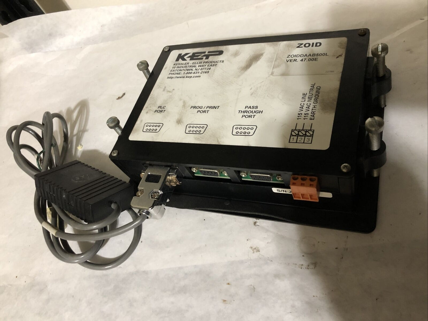 Kessler-Ellis Zoid,Zoiddaab500l Kep 47.00E Interface Panel,Smic Ab-500,115Vac,Fk