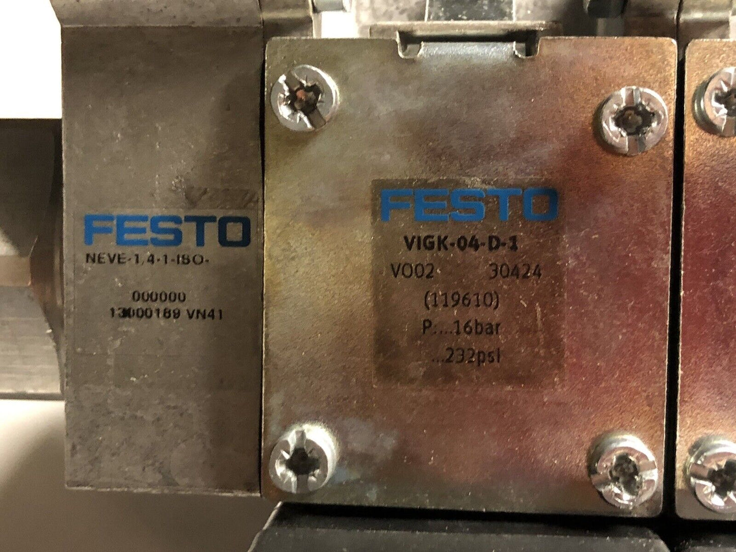 Festo Vimp-04-D-1,Iepr-04-D-1 Vigk-04D1,Muhx2-Zp-D-1-24G,Neve-1/4-1-Iso Valve,Ev