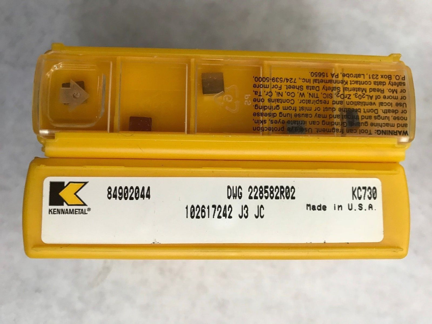 Lot 50 Kennametal Dwg 228582R02,84902044 Carbide Inserts Kc730,Ej