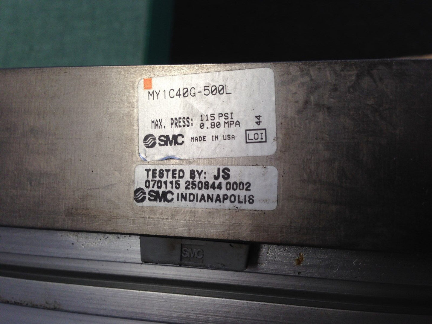 New Smc My1c40g-500L Pneumatic Linear Actuator, 500Mm Travel Myic40g-500L,Ao