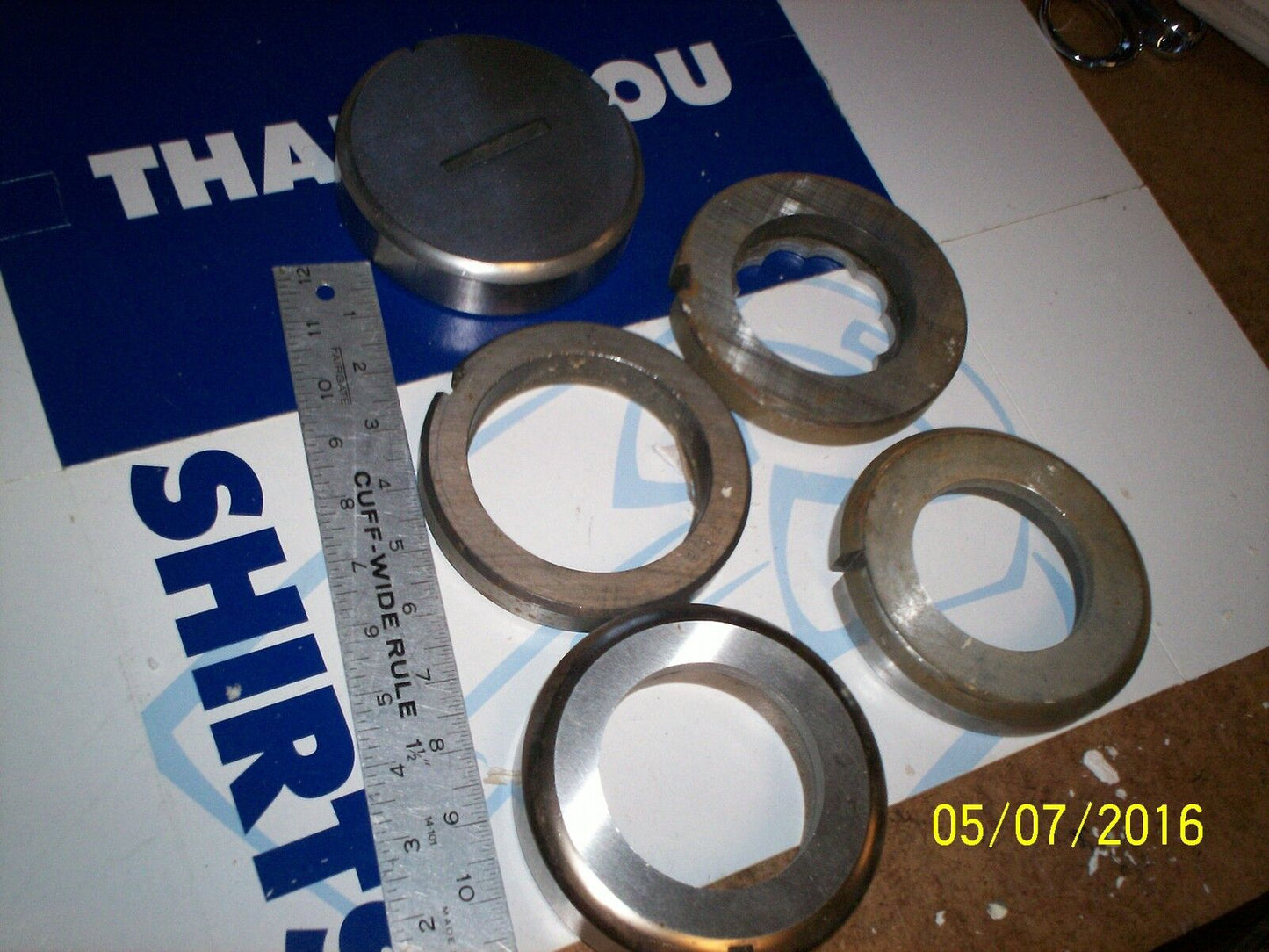 6 Wilson Thick Turret Dies Mixed Lot, Round Square Rectangle,5" Dia,Sc