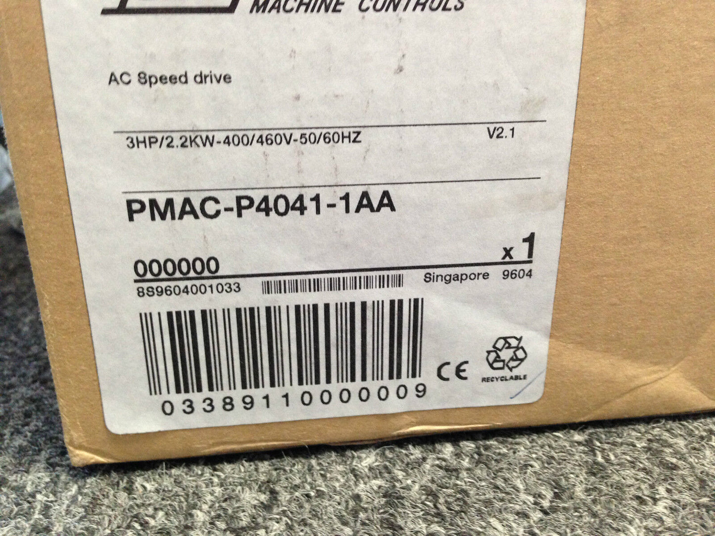 Cleveland Machine,Cmc Pmac-P4041-1Aa Ac Drive,400/460Vac,3Hp,New Old Stock,Tn
