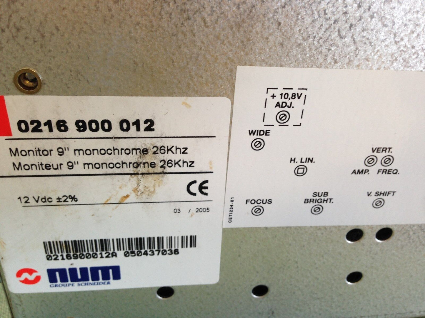 Num Fk6410342000f,Robonum 800,200581,Fs-201046-A,Interface Panel,0216 900 012,Ed