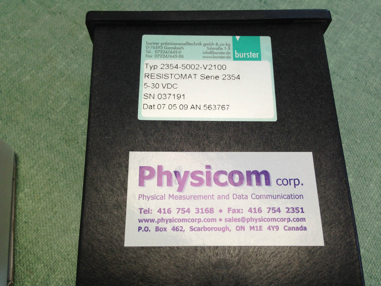 New Burster 2354-5002-V2100 Digital Panel Meter,Tc