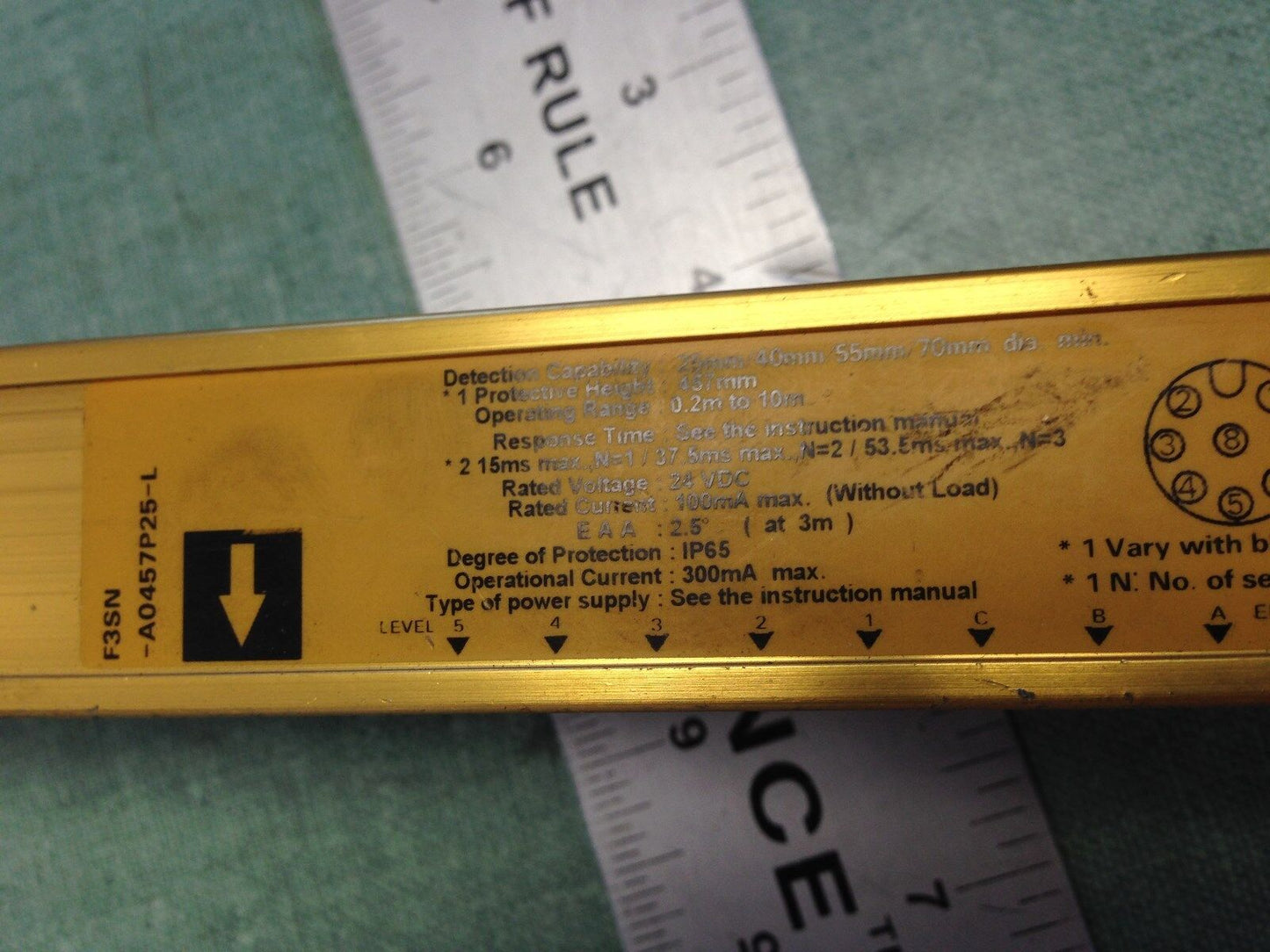 Omron F3sn-A0457p25 17" Safety Light Curtains,F3sn-A0457p25-D,F3sn-A0457p25-L,Ew