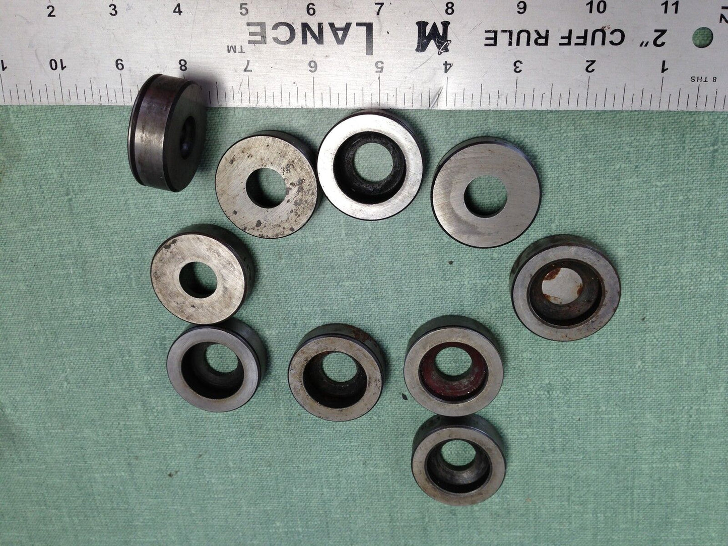 Lot 10 Sets Strippit Round Punches & Dies,625,.6250,0.6250",.631 Punch Die,To