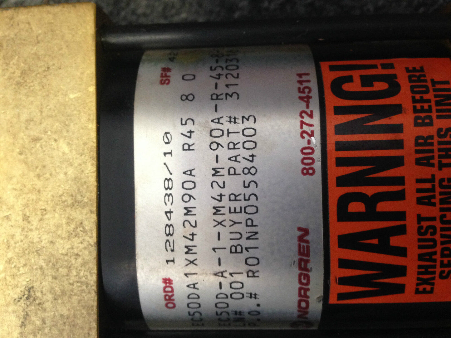 Norgren Ec50da1xm42m90a Pneumatic Gripper Ec5oda1xm42m-90A-R-45-8-O 128438/10,Ta