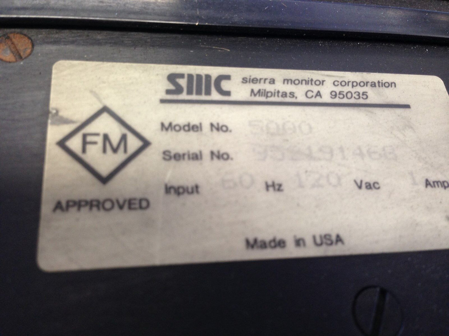 Sentry 5000,Siiic 5000,Smc Sierra Monitor 5000 Sensor Alarm Controller,Sa