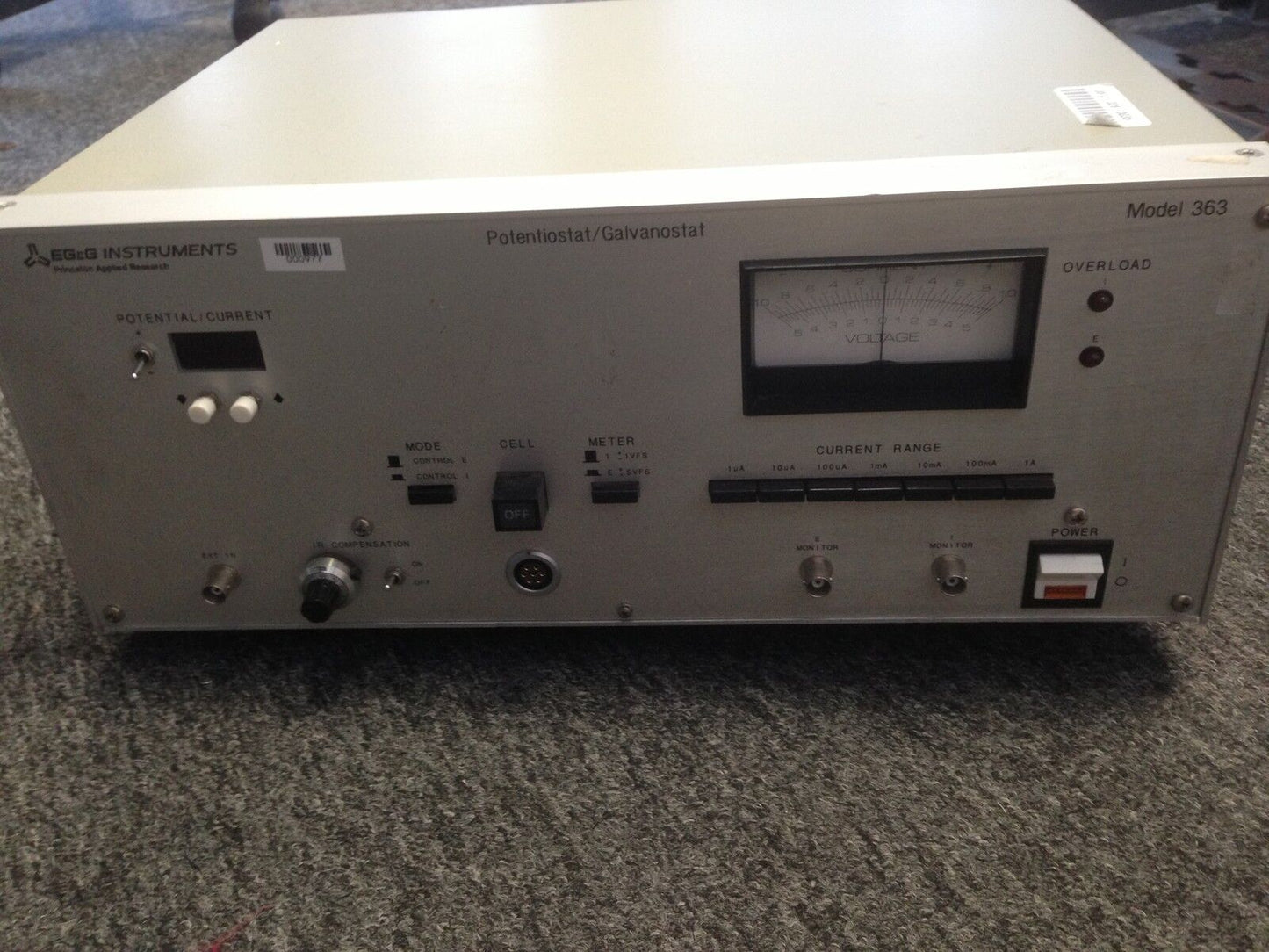 Eg&G Parc 363 Instrument Model 363 Potentiostat,Galvanostat,Princeton Applied,Tn