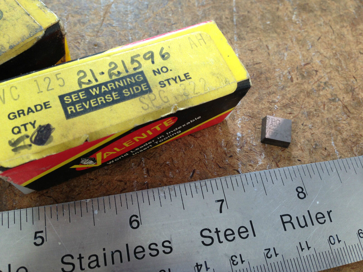 Lot 40 Valenite Spg 322 Carbide Inserts,21-21596 Grade: Vc 125,Sv