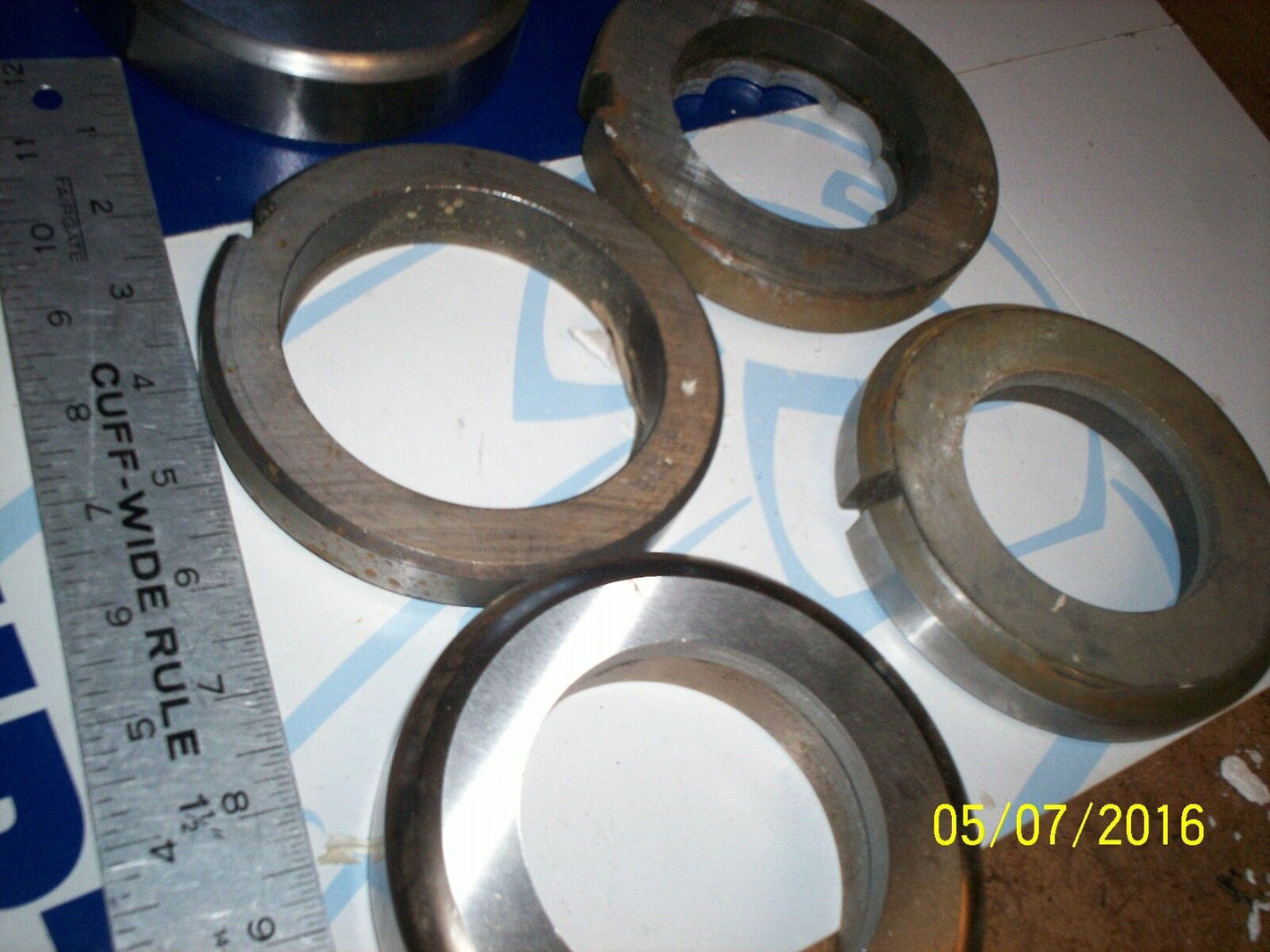 6 Wilson Thick Turret Dies Mixed Lot, Round Square Rectangle,5" Dia,Sc