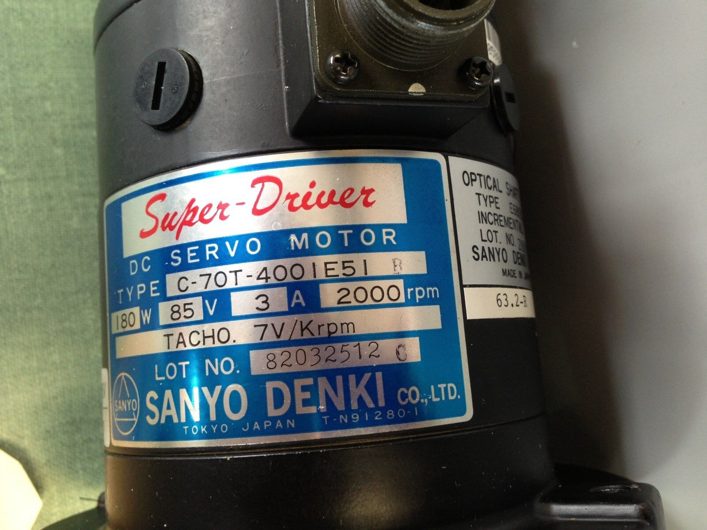 New Sanyo Denki C-70T-400Ie5i B Super-Driver Dc Servo Motor,C-70T-4001E51b,Tf