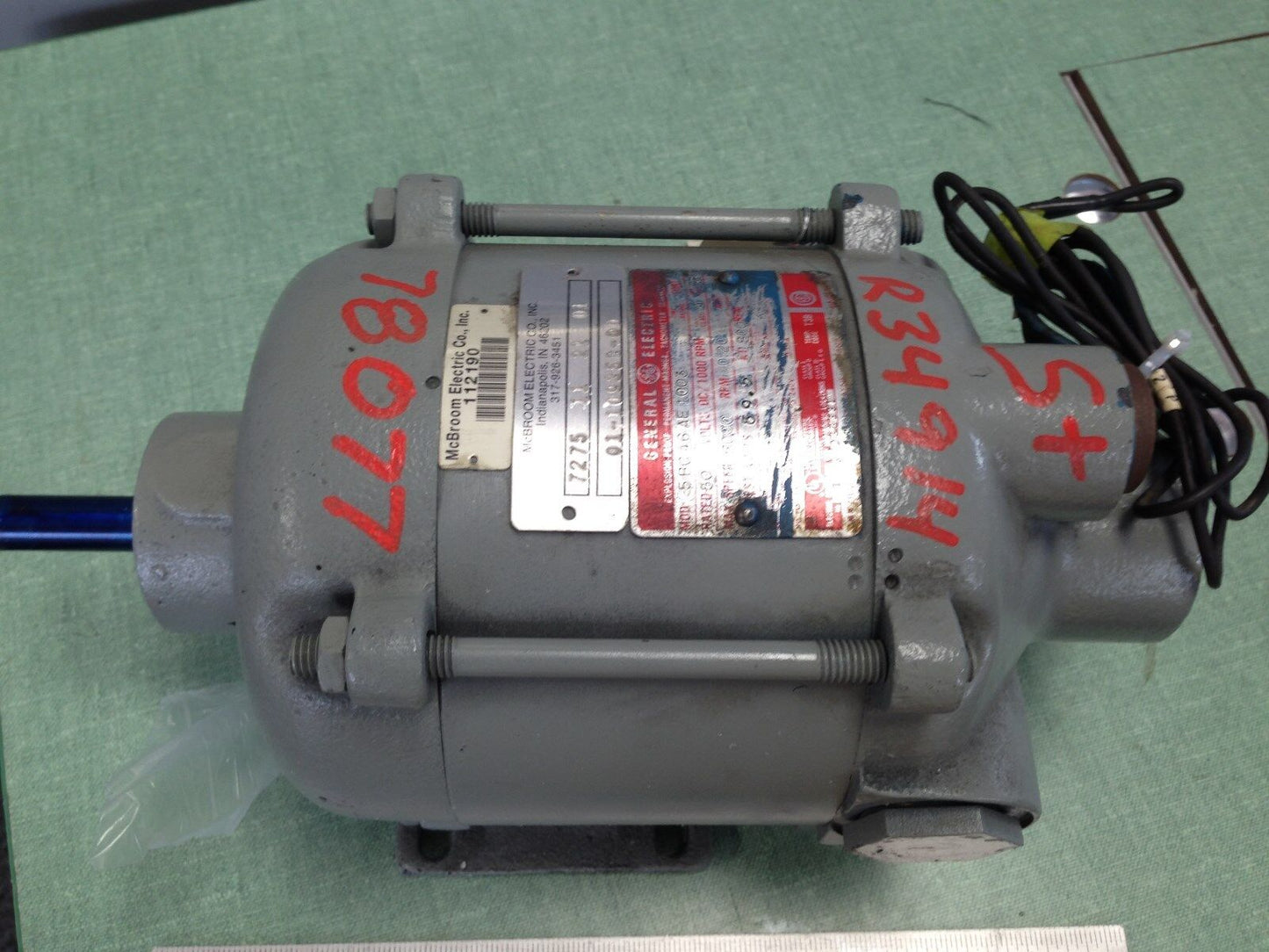 Ge General Electric 5Bc46ae1003 Dc Motor, 89.5 Vdc,1800 Rpm,Av