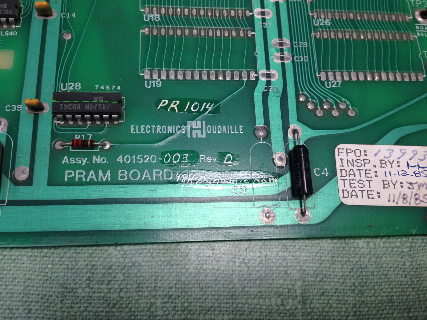 Houdaille 401520-003 Rev D Pram Board Pcbs,401519-000 Strippit Turret Press,Fl
