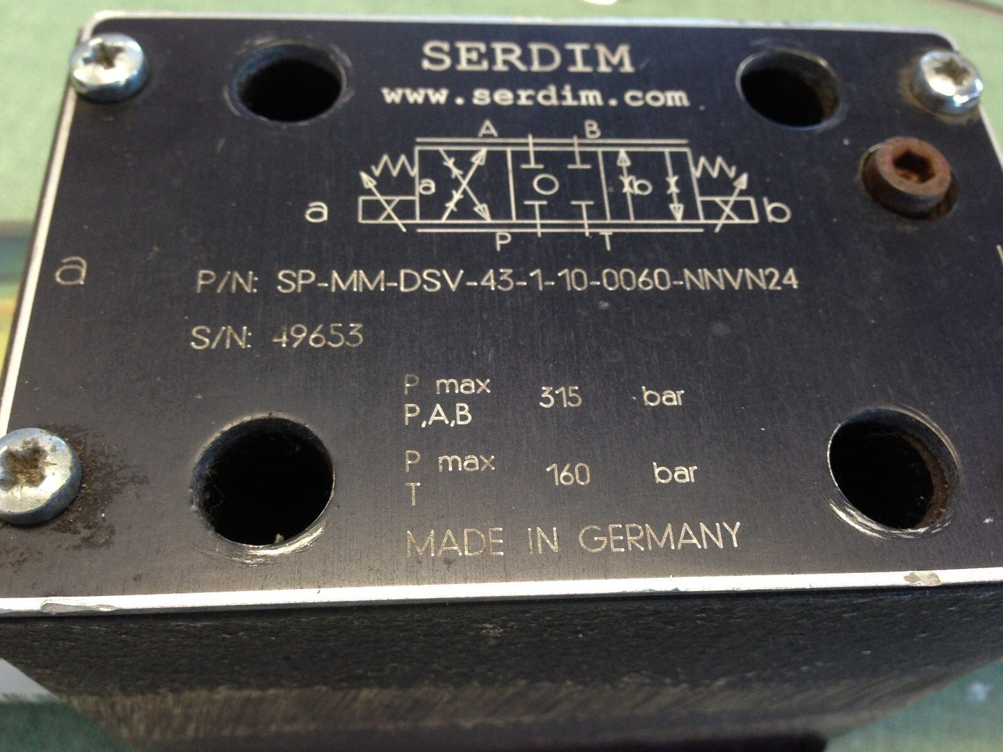 New Serdim Sp-Mm-Dsv-43-1-10-0060-Nnvn24 Hydraulic Solenoid Valve,12Vdc,2.4A,Ta