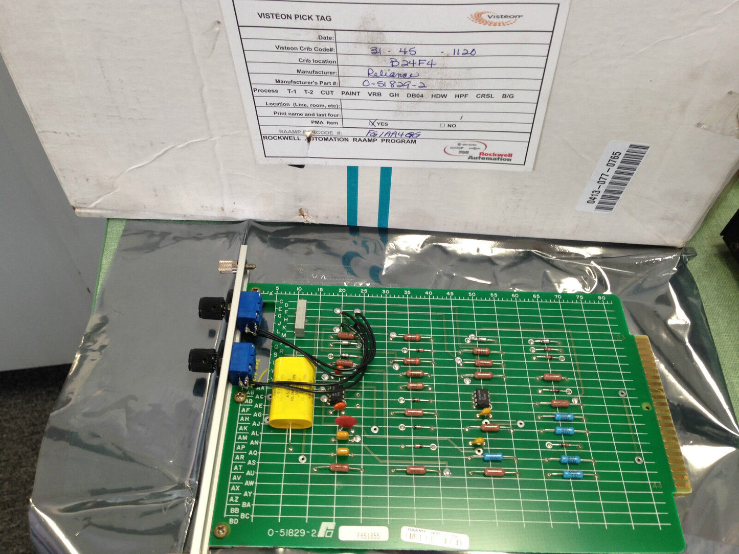 New Reliance Electric 0-51829-2 Linear Voltage Timing Card,Plc Module Fh51855,Tc
