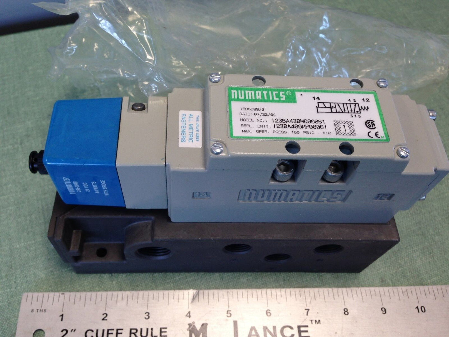 Numatics I23ba43bmq00061 Pneumatic Valve 123Ba43bmq00061 236-384B 24Vdc 4W,Av