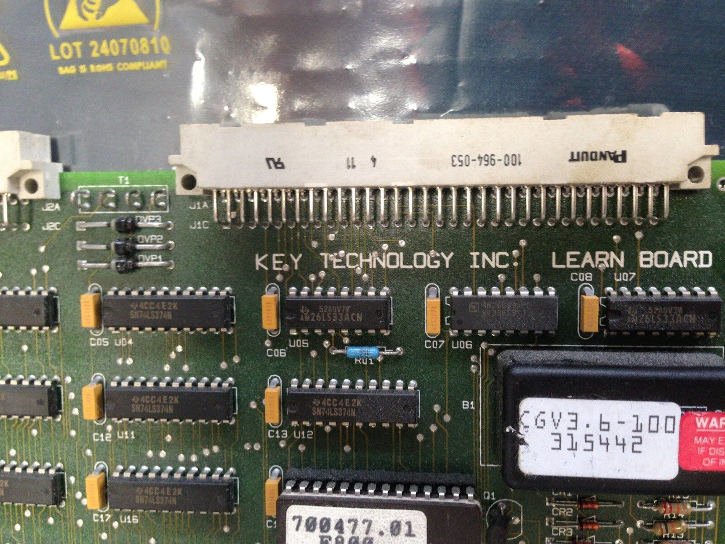 Key Thechnology 010204 Rev,700477A,700477 B Learn Board Pcd 15905-459,Ax