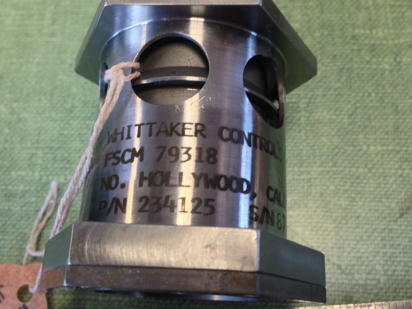 Whittaker Controls 234125 Dc-10 Fuel Pressure Relief Valve,Faa-Pma Fscm 79318,Ct
