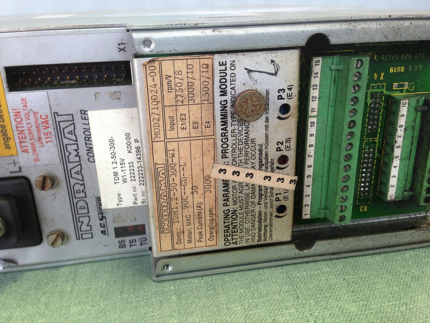 Indramat Tdm 1.2-50-300-W1-115V Ac Servo Drive Tdm1.250300,Tdm 1.2-50-300-W1,Ar