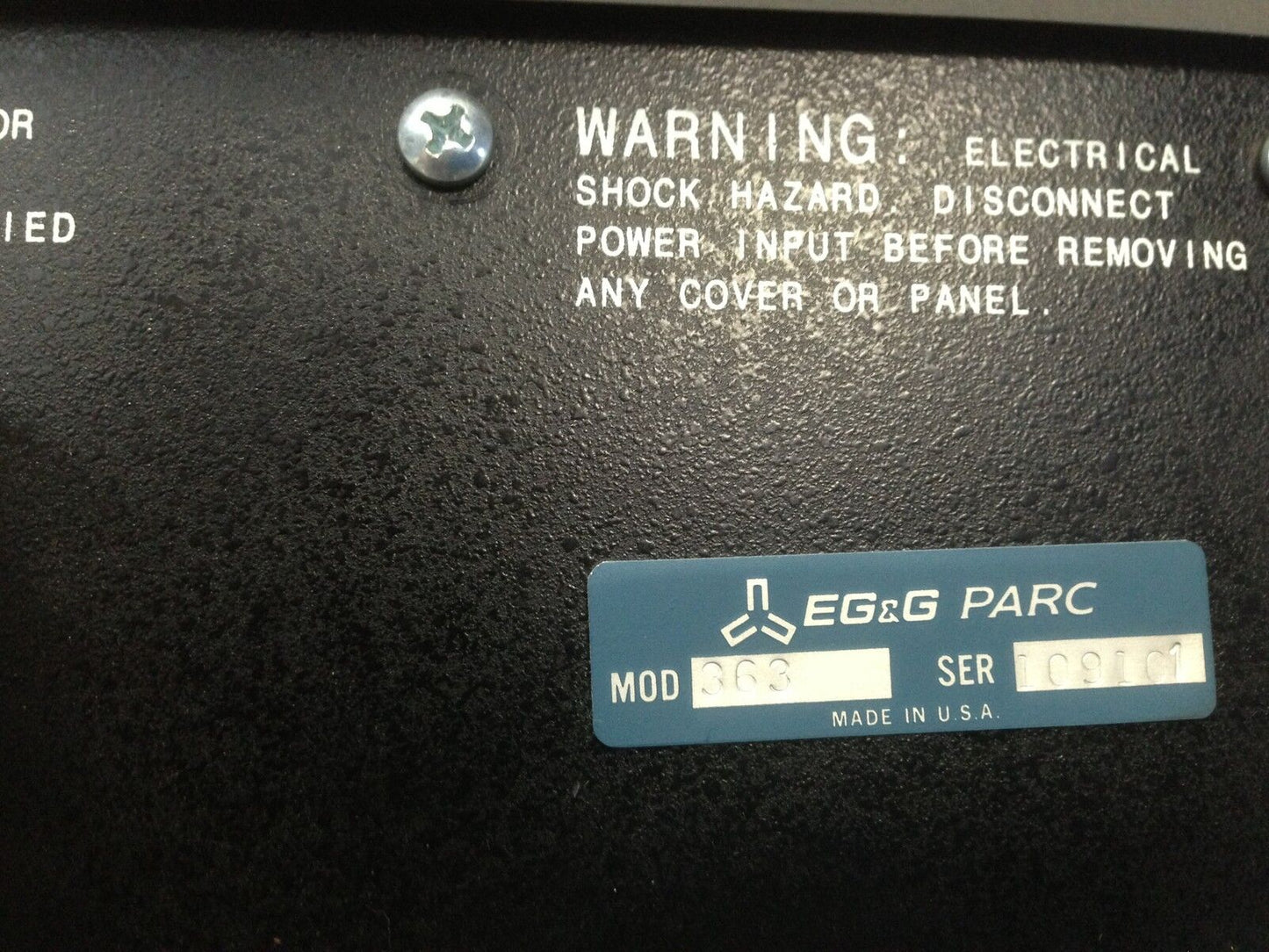 Eg&G Parc 363 Instrument Model 363 Potentiostat,Galvanostat,Princeton Applied,Tn