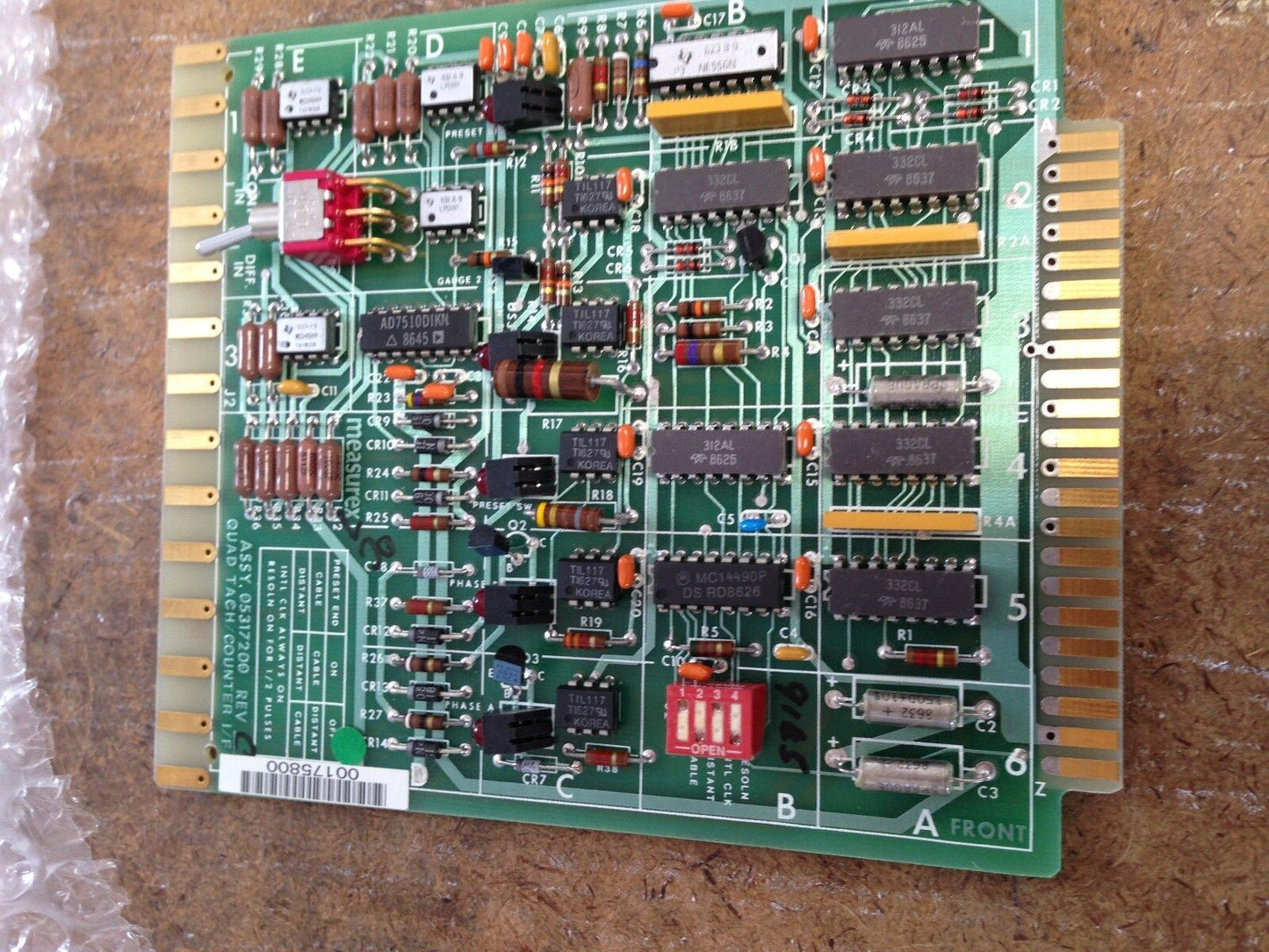Measurex Pcb Module Quad Tach/Counter Assy No 05317200 Rev C