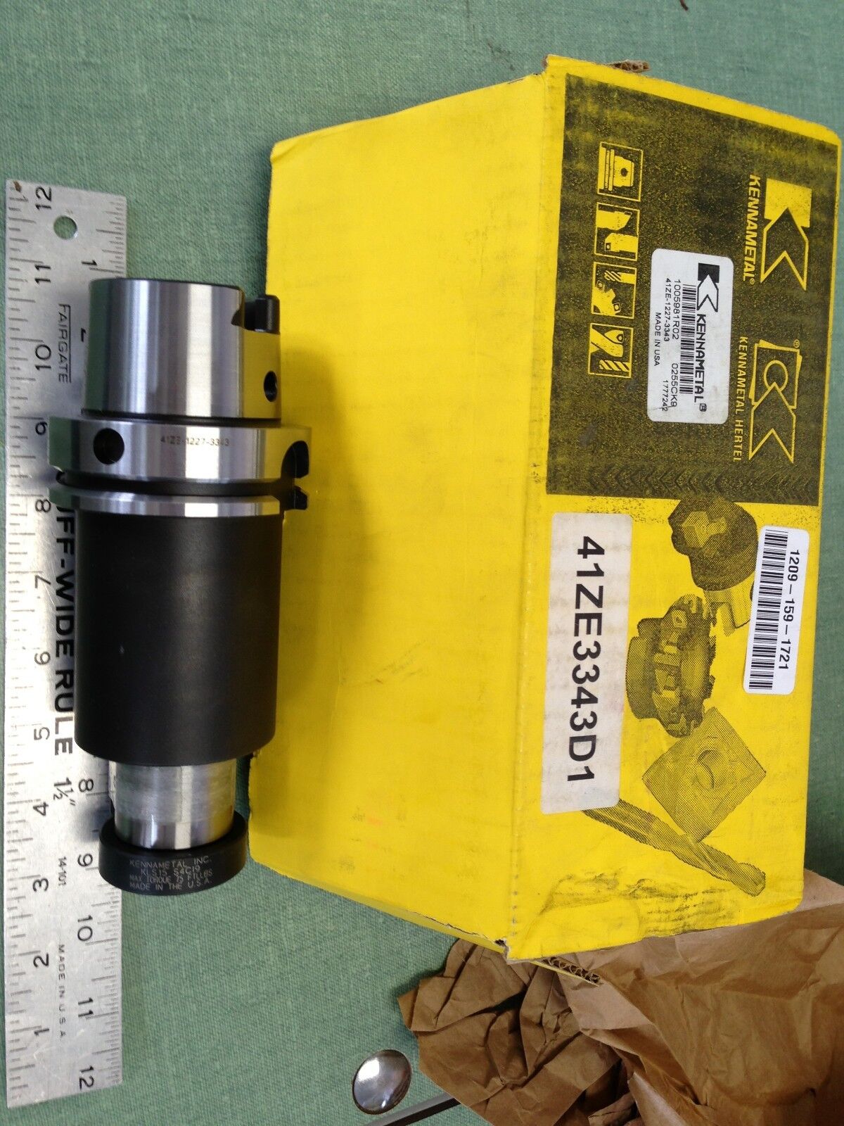 Kennametal Dwg1005981r02 1-1/2" Shell Mill Holder,Hsk80a 41Ze-1227-3343,Tc