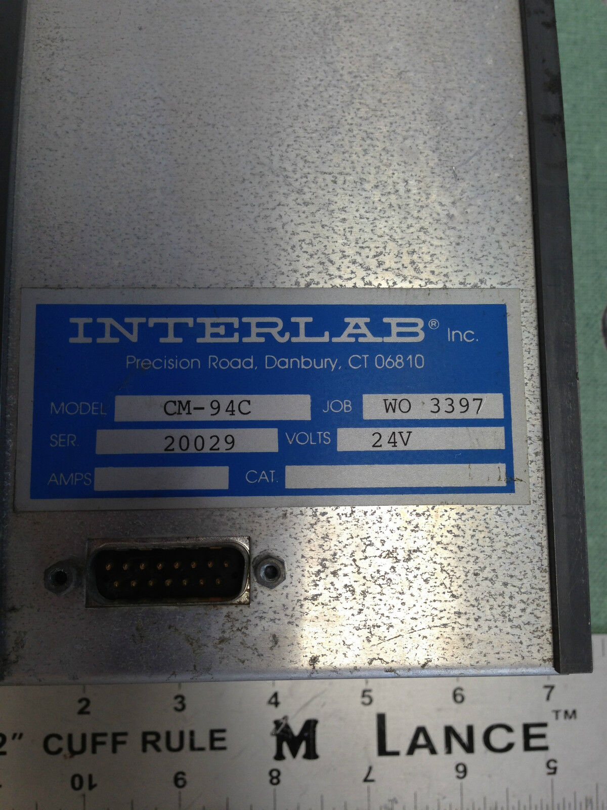 Interlab Robot Inhibit,Temperature Controller Cm-94 Cm-94C Wo 3397,Tn