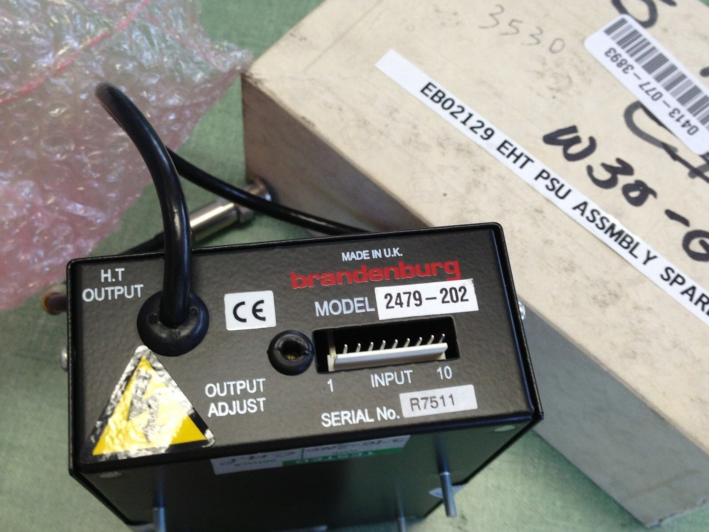 New Brandenburg 2479-202 Dc Power Supply,Eb02129,15V-3.5Kv, 2Ma,Tk