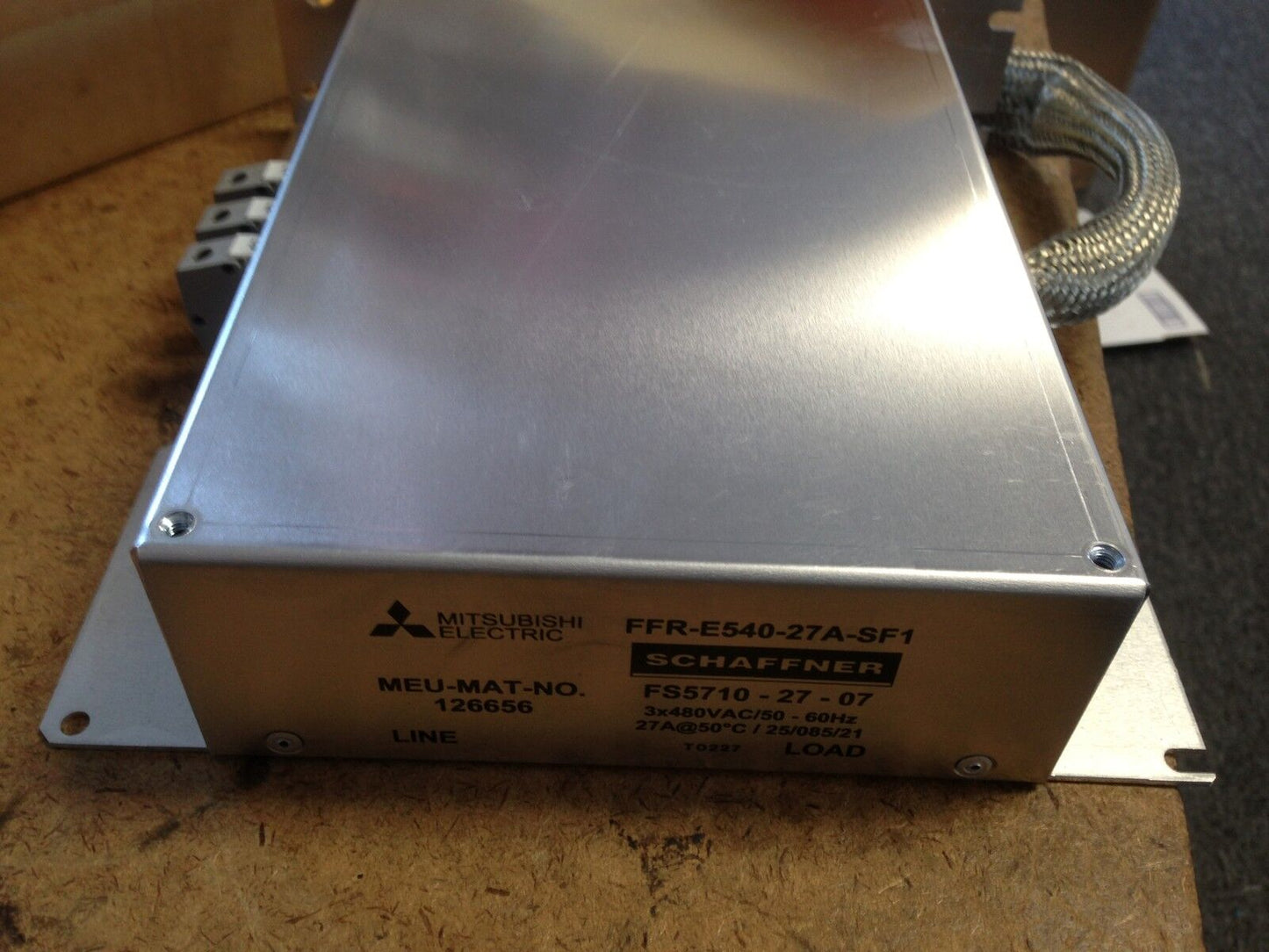 Mitsubishi Schaffner Ffr-E540-27A-Sfi Rfi Filter Unit Meu-Mat-No 126656 27A,Su