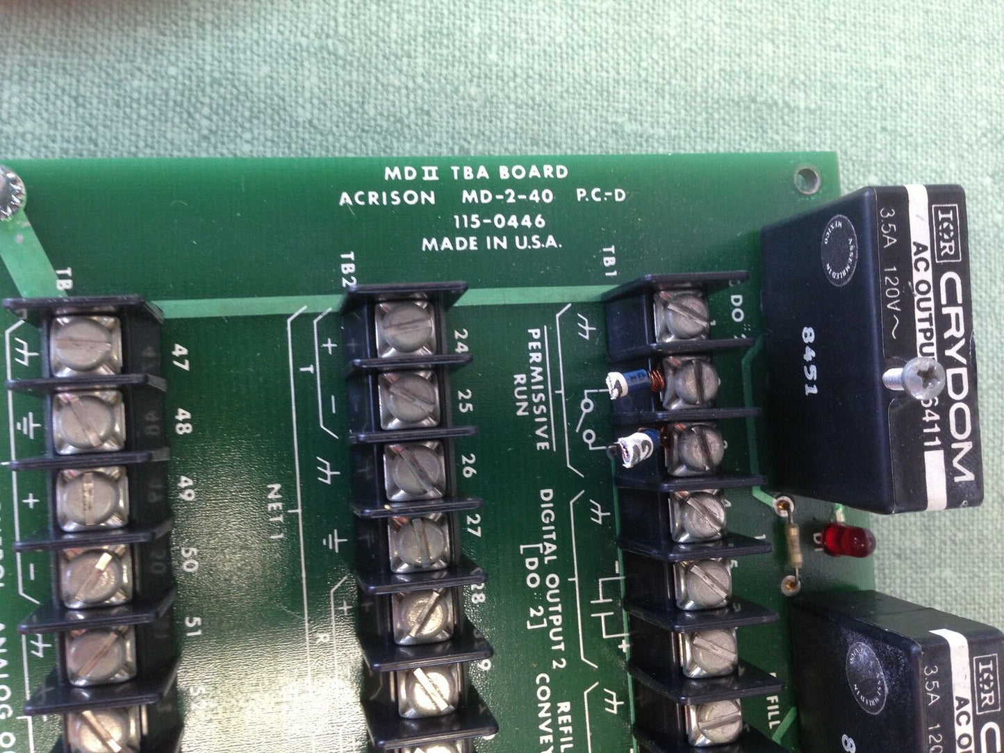 Acrison Md-2-40 P.C.-D Tba Mdii Weigh Feeder Plc Feeder Controller Board,Ae