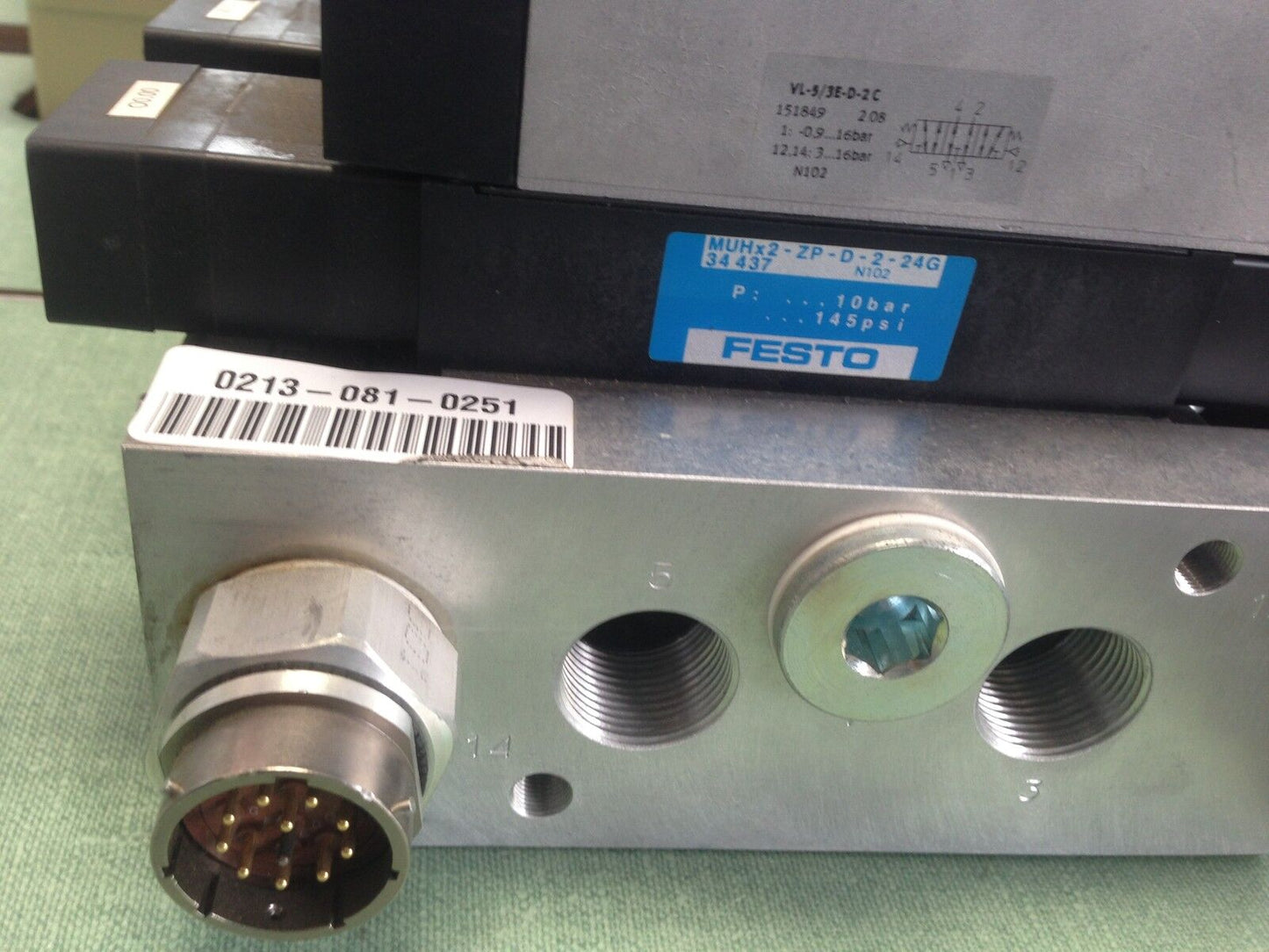 Festo Vimp-04 0020555557 Valve Muhx2-Zp-D-2-24G,Vl-5/3E-D-2C,Iepl-04-D-2 Vigk,Ew