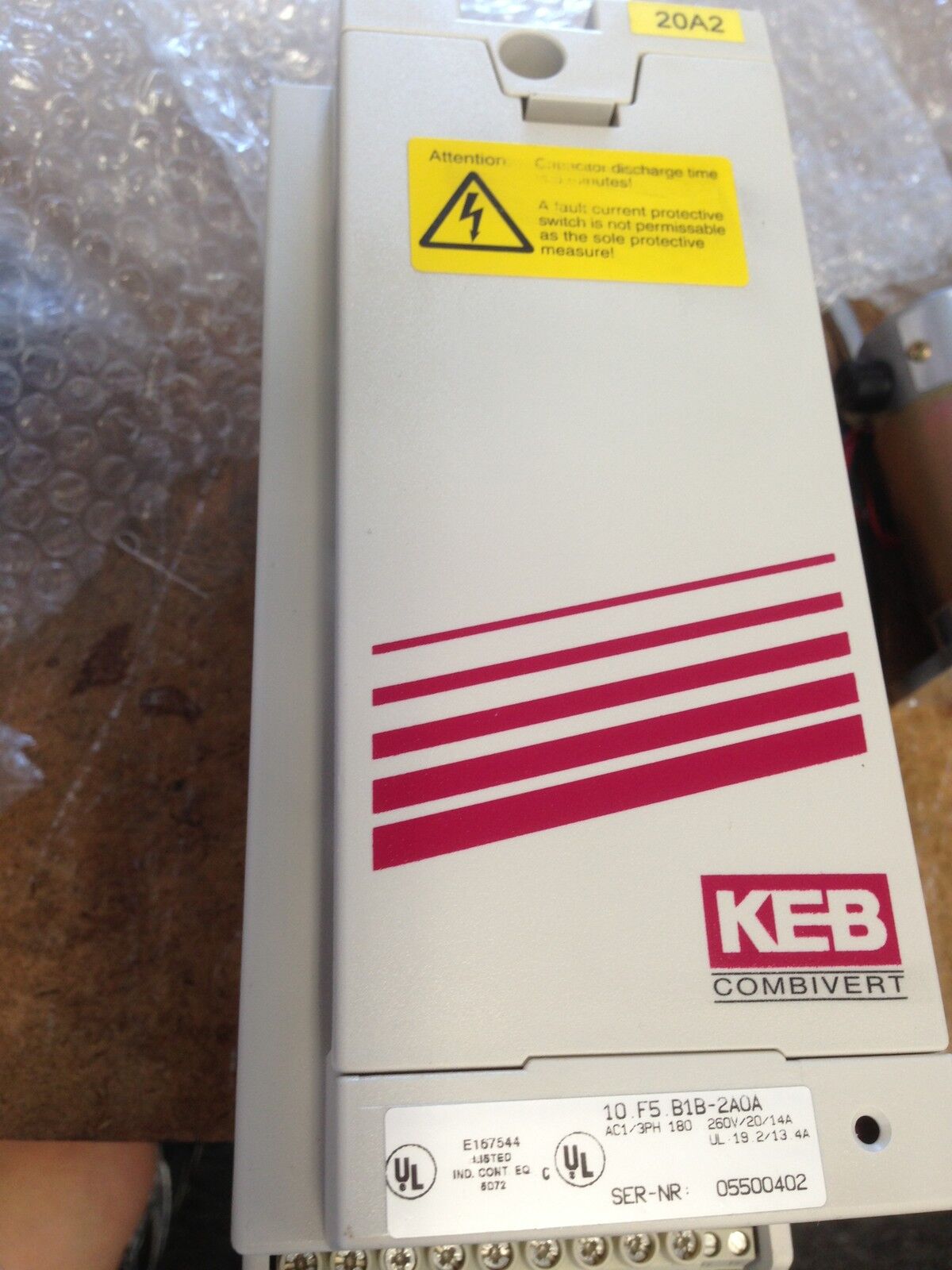 Keb Combivert F5 10.F5.B1b.2A0a Frequency Inverter Drive 10.F5.B1b-2Aoa 4.0K,To