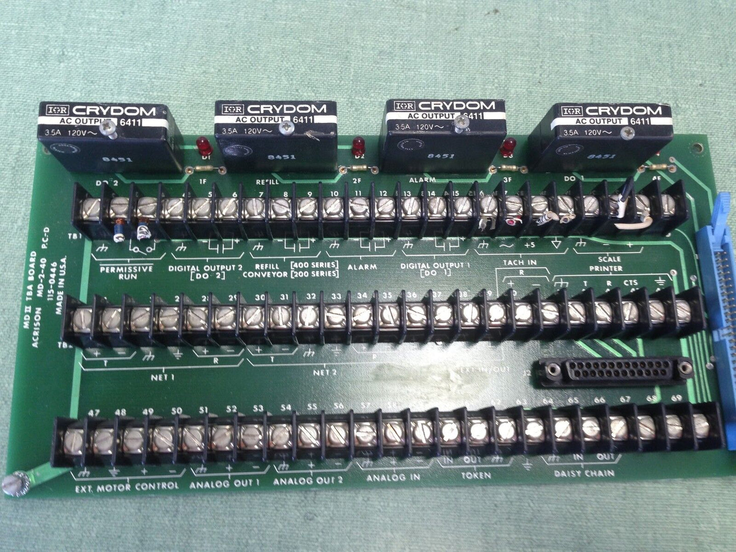Acrison Md-2-40 P.C.-D Tba Mdii Weigh Feeder Plc Feeder Controller Board,Ae