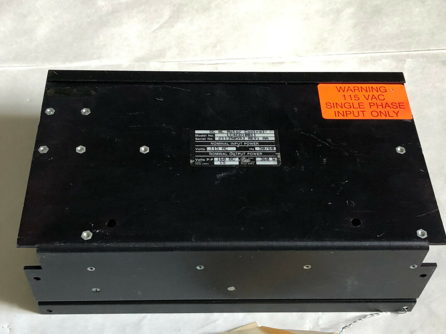 Gse Lc4co10011 Dc Bl Motor Controller,49-4100-00A4,115 Ac,160 Vdc,15 Amp,Bf