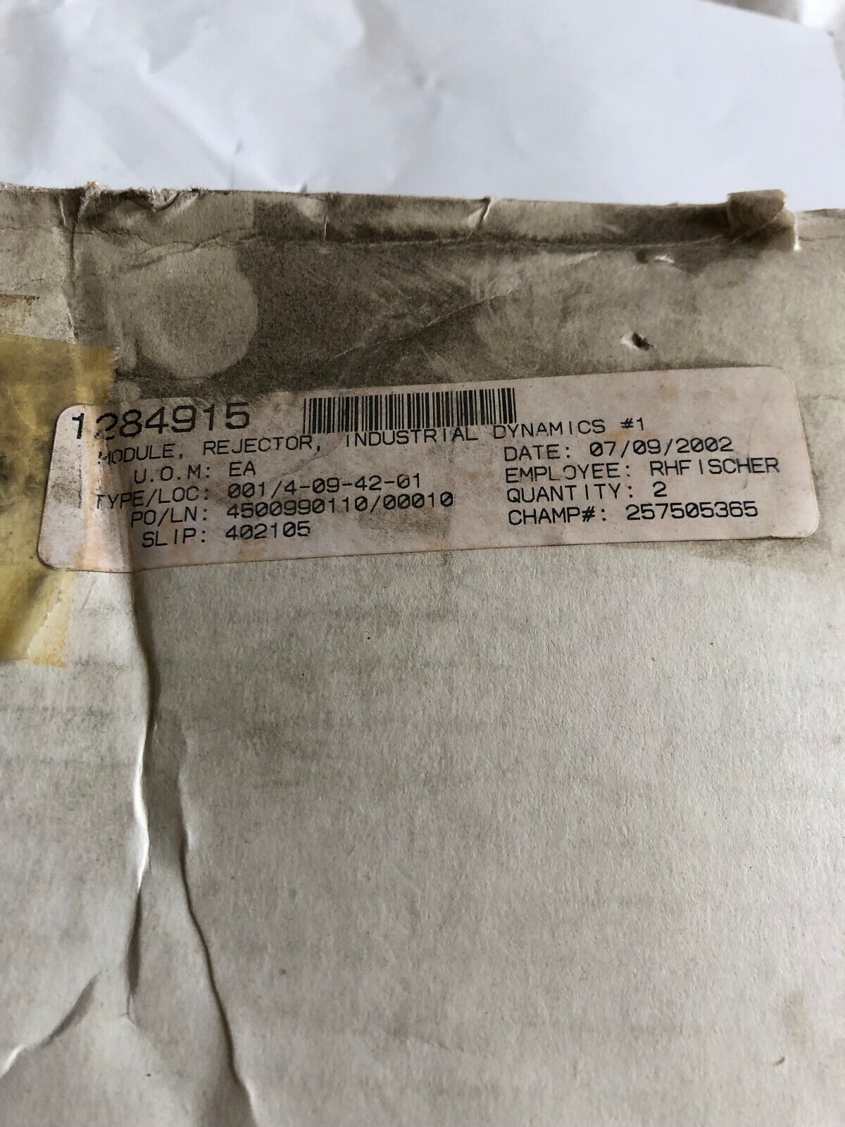 New Industrial Dynamics 15494 Variable Speed Control Module,Rejector,De